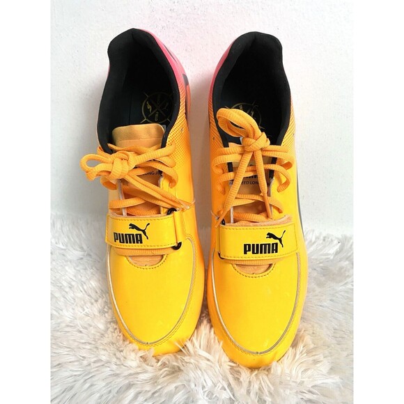 Puma Evospeed Long Jump Track & Field Shoes US Size 11.5 Yellow Black 377001-01 - Picture 6 of 14